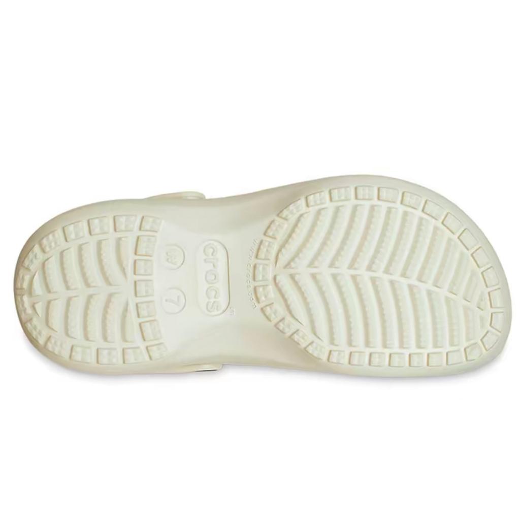 Crocs Classic Platform Clog EVA Bee Food Party Cloud Beach Versatile Casual and Comfortable Hole Shoes Women's Bone White