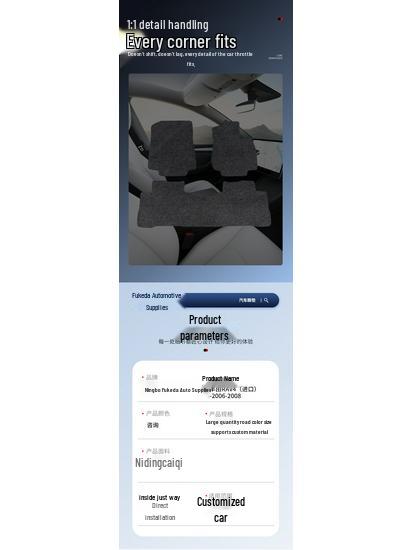 Black Nylon Floor Mats for 06-08 Toyota RAV4 (Import)