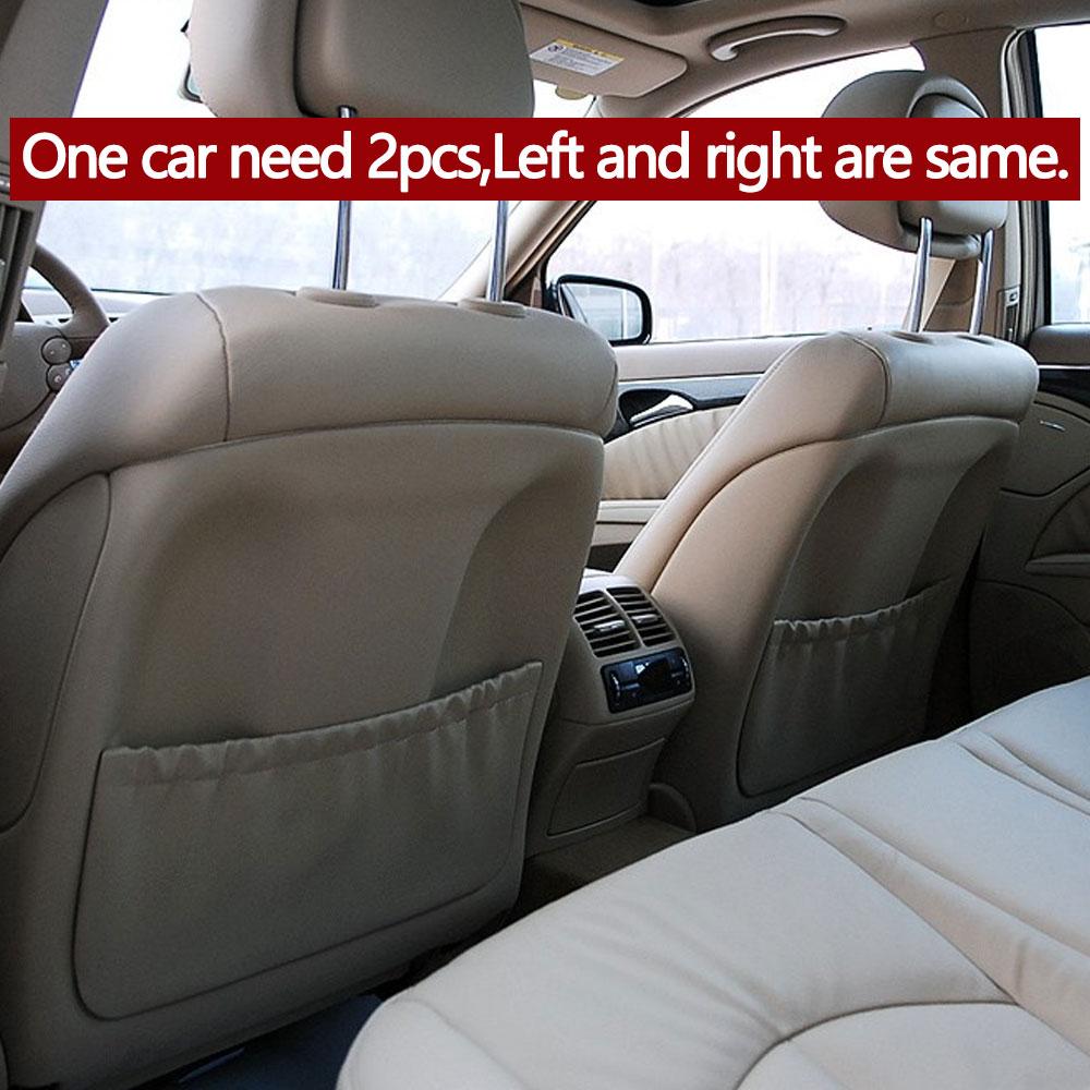 Car Left Right Leather Backrest Storage Pocket Cover Seat Bracket Trim For Mercedes Benz E Class W211 E200 E250 E300 2005-2008