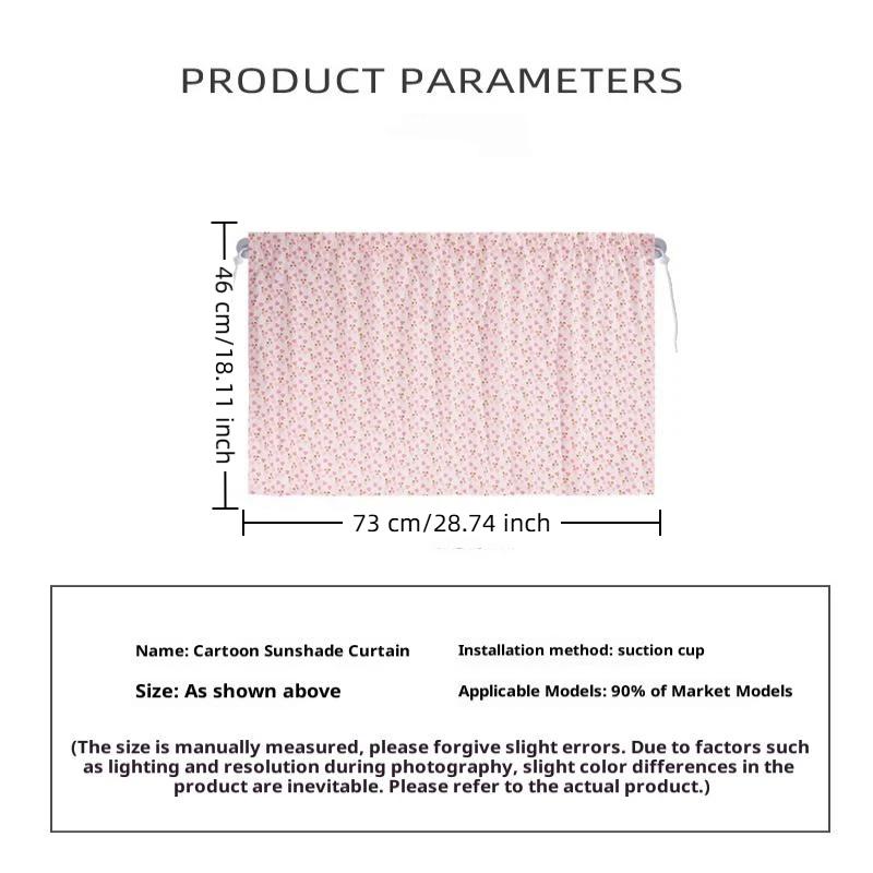 Suction Cup Curtain In The Car Window Sunshade Cover Cartoon Universal Side Window Sunshade Uv Protection For Kid Baby Children