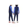 Nike Casual Sports Suit Color Block Letter Print Zipper Midnight Blue Kids Suit DV3120-410