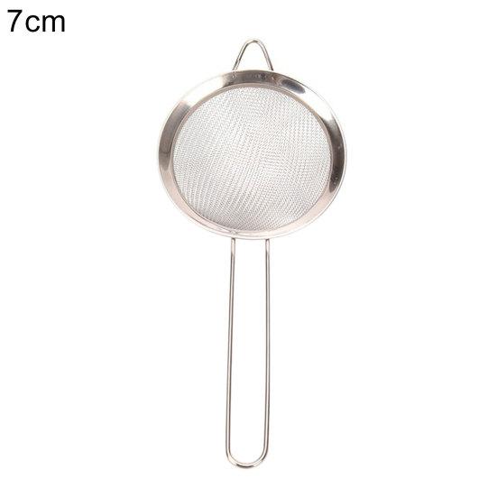 

Broadside Stainless Sieve Steel Flour Oil Colander Soybean Milk Filter Home Tool 7cm