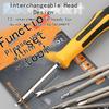 Xindun 13-in-1 Screwdriver Set with Hex and Flat Head, Stainless Steel