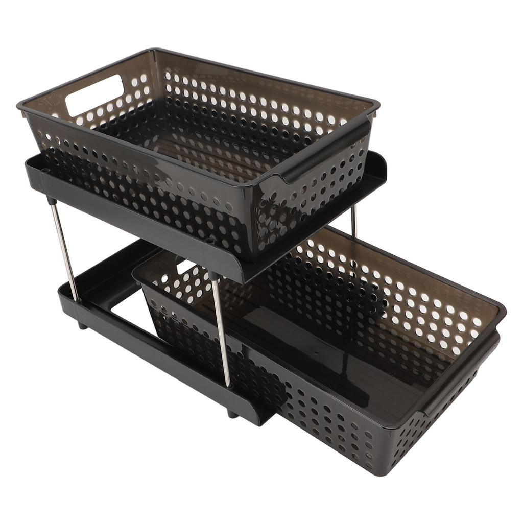 2-poziomowy organizer wielofunkcyjne kosze do przechowywania organizer do przechowywania w łazience pojemnik na blat toaletki do spiżarni kuchni typ szufladowy