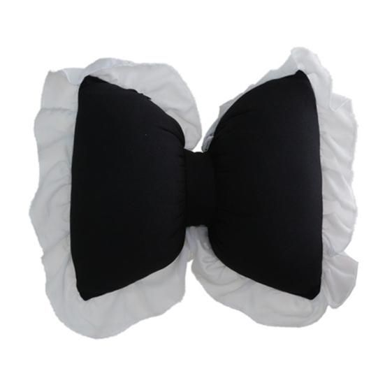 Yousheng Bow-shaped Pillow Ruffle Lace Plush Throw Pillow High Elasticity Decorative Pillow for Bed Couch Car Seat Companion Pillows