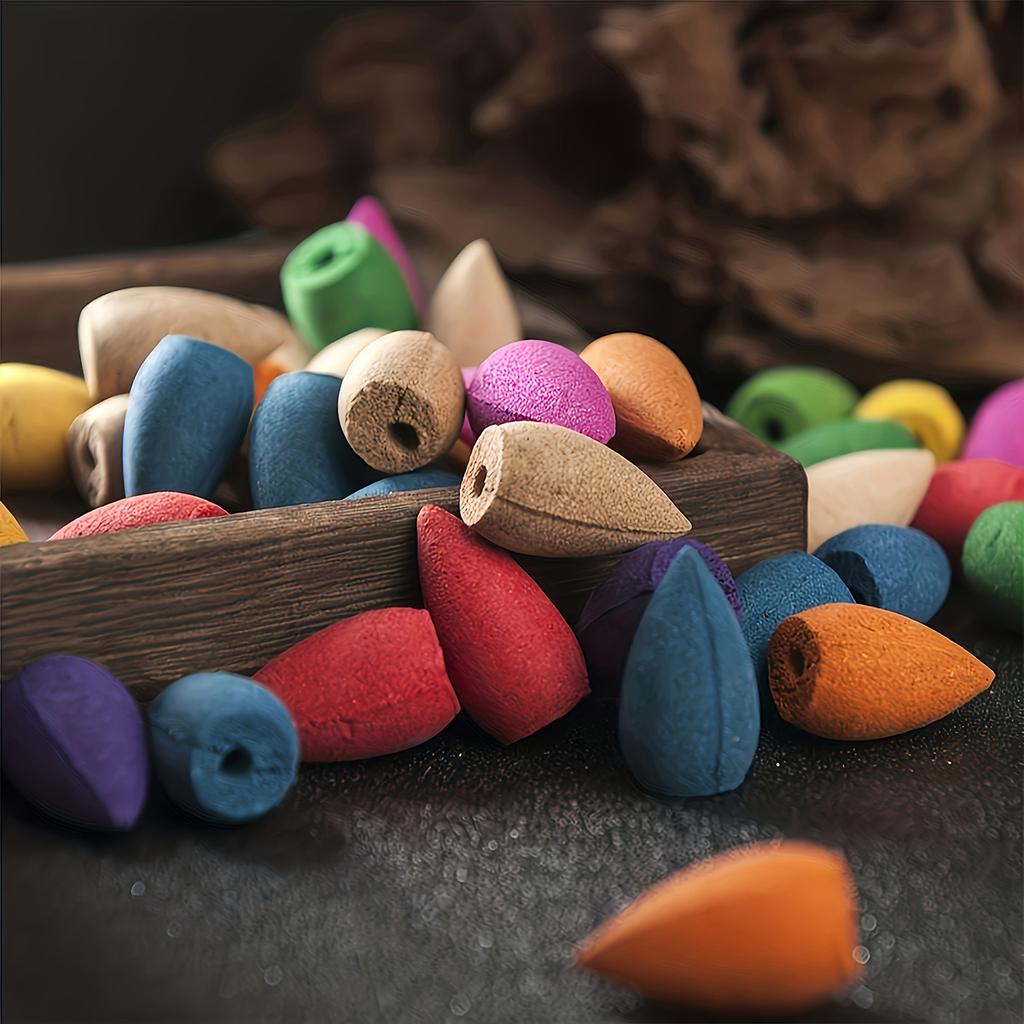 1 Stück Berge Fluss Wasserfall Rückfluss Räuchergefäß Brunnen Rückfluss Aroma Rauch Räuchergefäß Halter Heimwerker +60 Räucherkegel