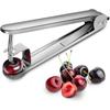 AMRINUGL Kirschentkerner Edelstahl 14,7x5,5cm Silber Ergonomisches Design Obstentkerner Küchenwerkzeug
