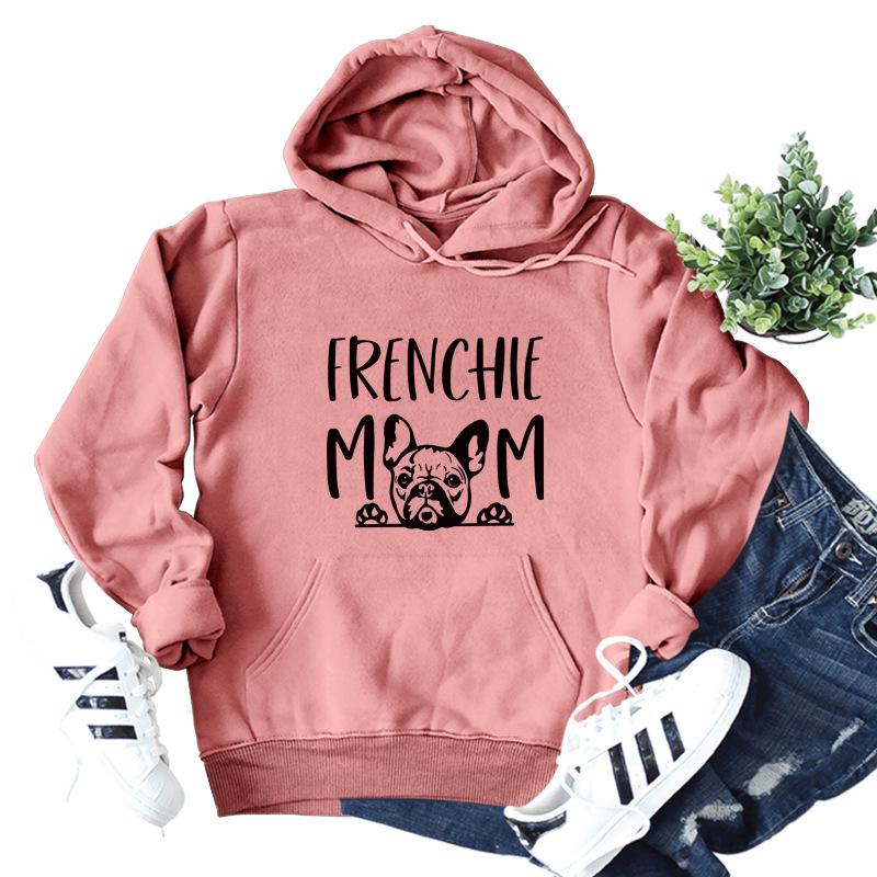Frenchie Mom Autumn/Winter Casual Hoodie - Long Sleeve Sweatshirt