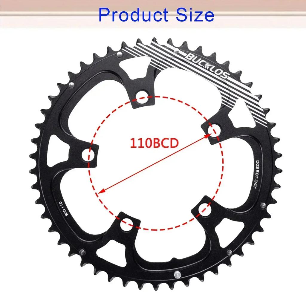 BUCKLOS Bike Chainring 110BCD Road Bicycle Crown Double Road Chainwheel 34T/50T 36/52T 39T/53T for 8/9/10/11 Speed Crankset