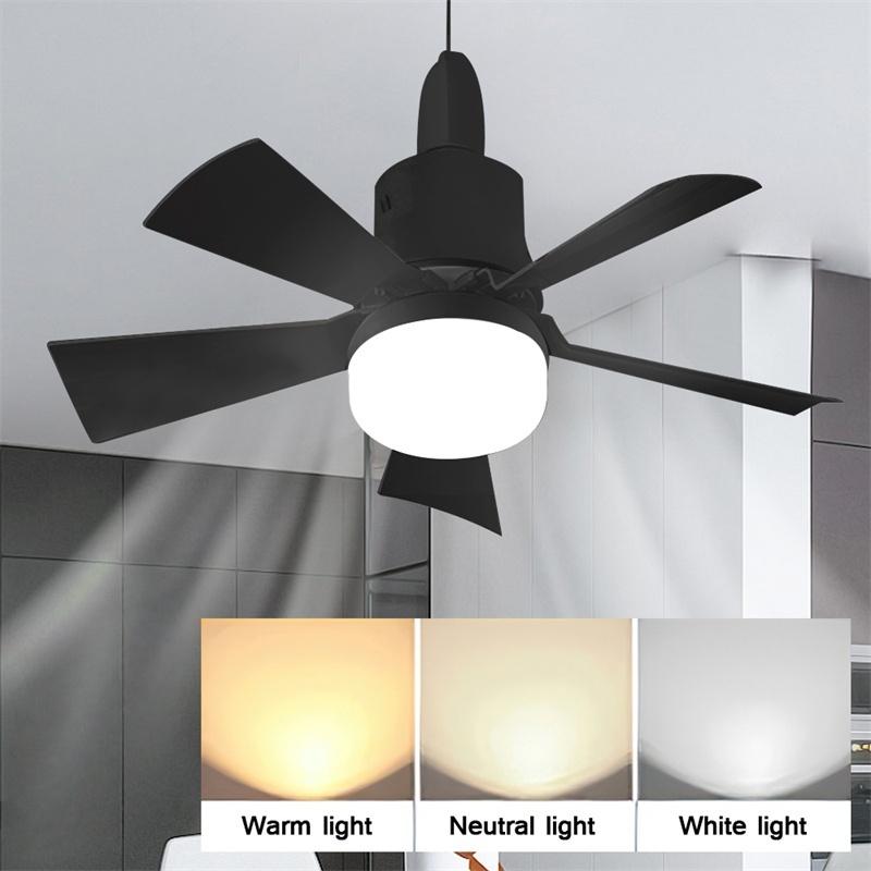 Socket Fan Light with Remote, Small Ceiling Fans with Lights, 3 Color Dimmable LED Light Bulb Fan,Screw-in E26/E27 Base for Room