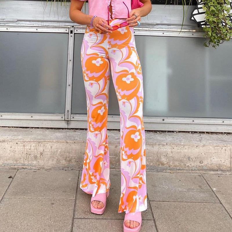 Buy Women's Fashion Floral Print Pants 