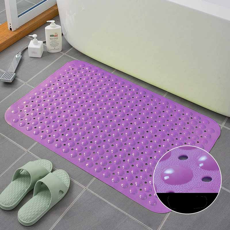 PVC Non-Slip Bath Mat with Suction Cups Shower Bathtub Mat Anti-Fatigue Bathroom Floor Mat Massage Foot Pad