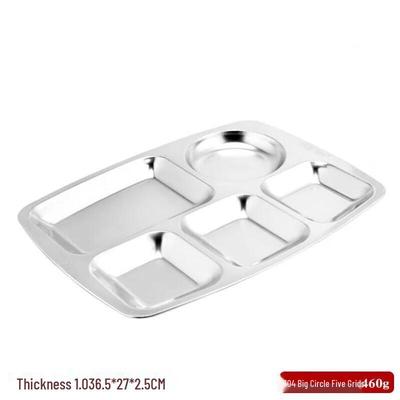 304 Stainless Steel Divided Lunch Tray