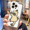 Cartoon Orange Grey Cat Clear Phone Case For Samsung A03S A03 A04 A05 A05S A06 A7 A11 A12 A13 A14 A15 A16 NOTE 10 20 ULTRA Case