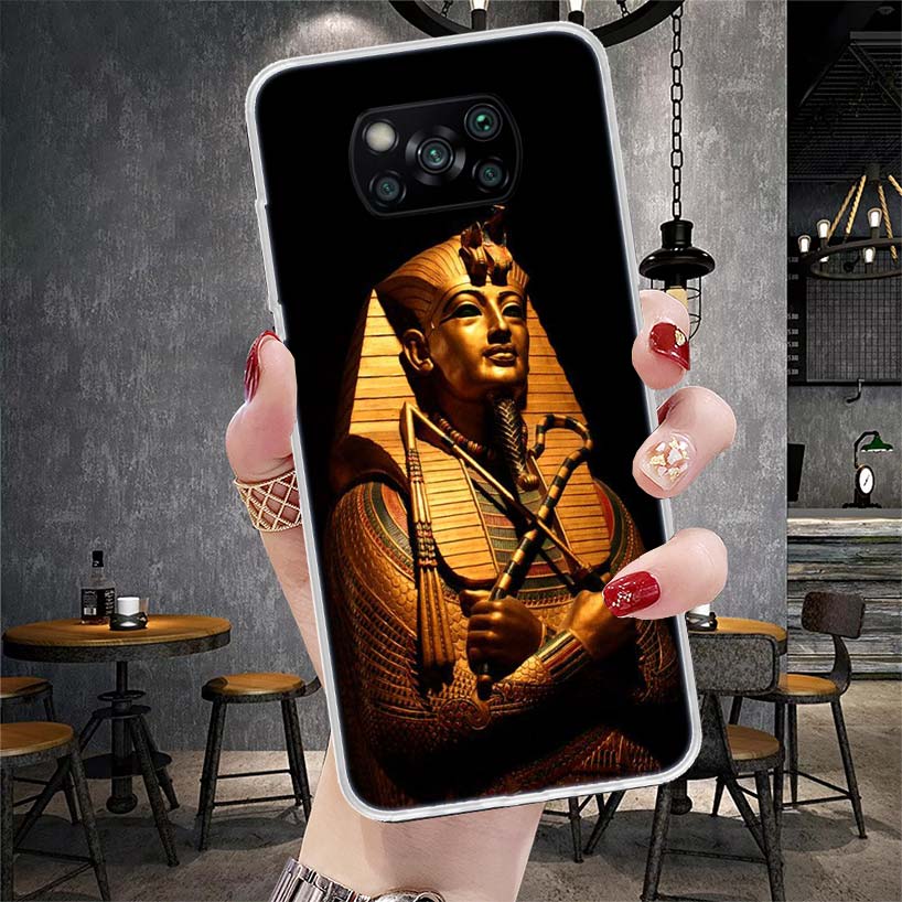 Egypt Nefertiti Anubis Ankh Pharaoh Soft Phone Case For Xiaomi Redmi 15C 15 13C 13 Poco X5 X6 X7 F7 Ultra M7 12C 12 10 10C 9C 9A