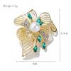 Lanhao Retro Emerald Pearl Corsage Fashion Pin Accessory