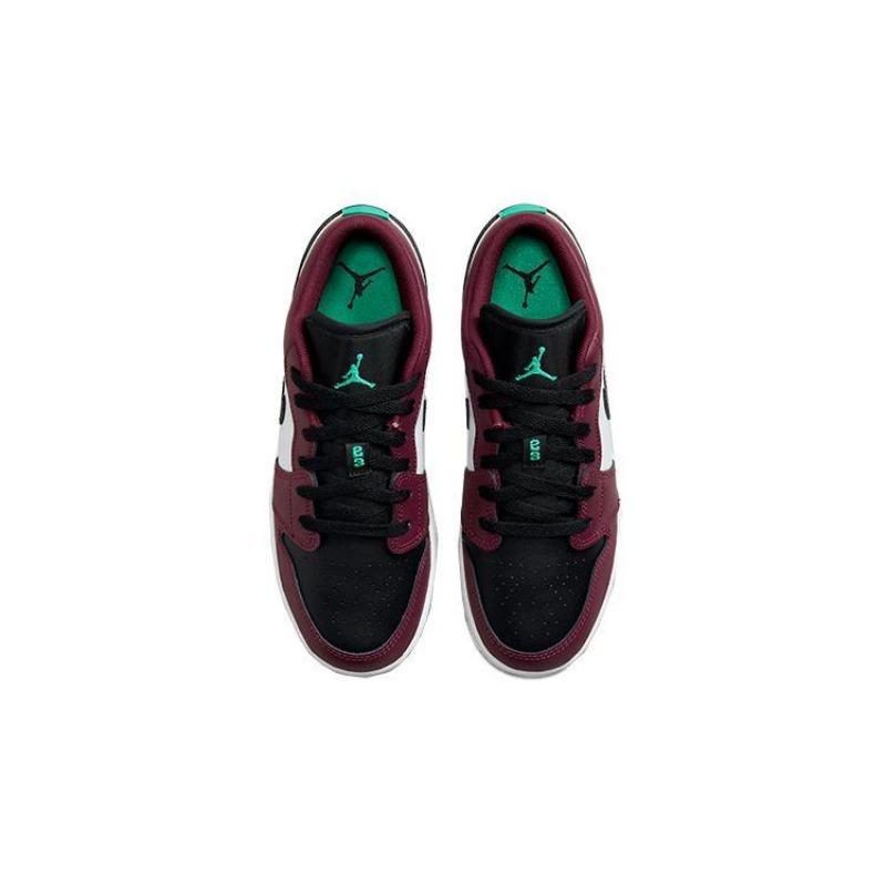Air Jordan 1 Low SE "Dark Beetroot" δερμάτινα παιδικά χαμηλά παπούτσια μπάσκετ μαύρο/μωβ unisex DM0589-635