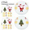 2PCS Solar Powered LEDs Floatings Pool Lights with 2PCS Santa Claus Design Sticker RGBW 16 Color