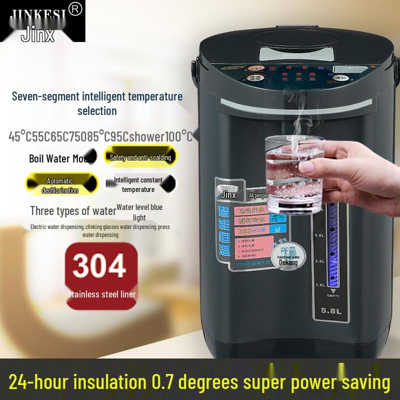 Hervidor Eléctrico de Acero Inoxidable Aislado de 7 Etapas Jinx y Calentador de Biberones - Calentador de Leche de Temperatura Constante para la Preparación de Leche en Polvo