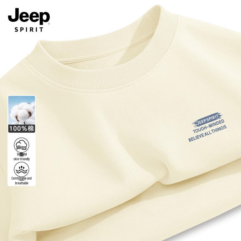 JEEP SPIRIT Men's Long-Sleeve Pure Cotton Casual T-Shirt