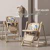 Multifunctional Baby High Chair: 2-in-1 Foldable Dining and Rocking Chair, Adjustable for Sitting and Lying, No Installation Needed.
