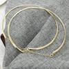 304 Stainless Steel Collar Neck Ring Necklace Silver Color Big Circle Metal Pendant Torque Statement Necklace Jewelry Findings