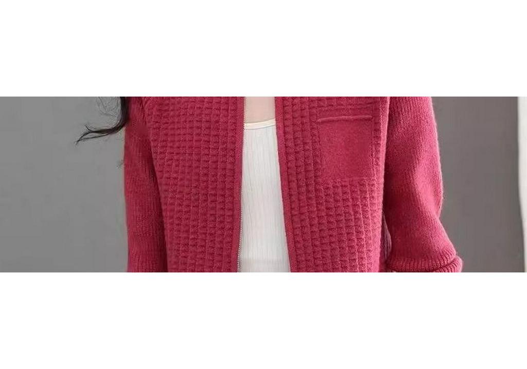 Women's Petite Short Stand Collar Knit Cardigan, Loose Fit for Spring/Autumn 2026.