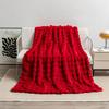 Tuscany Bubble Rabbit Fur Flannel Nap Blanket - Cozy Four-Season Coral Fleece Cover