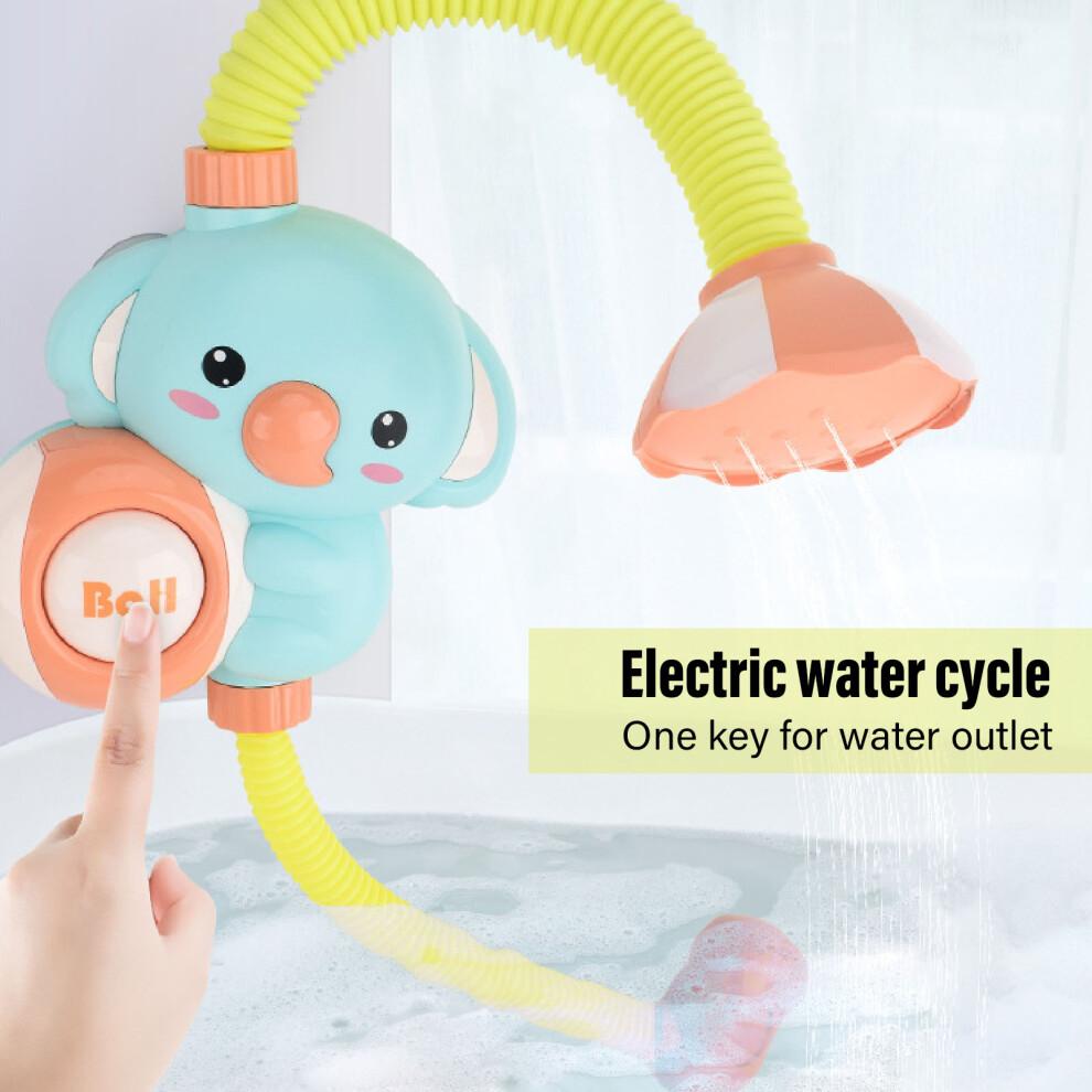 Baby Elephant Shower Pump Toy, Water Play Bathtub Toy, Plastic