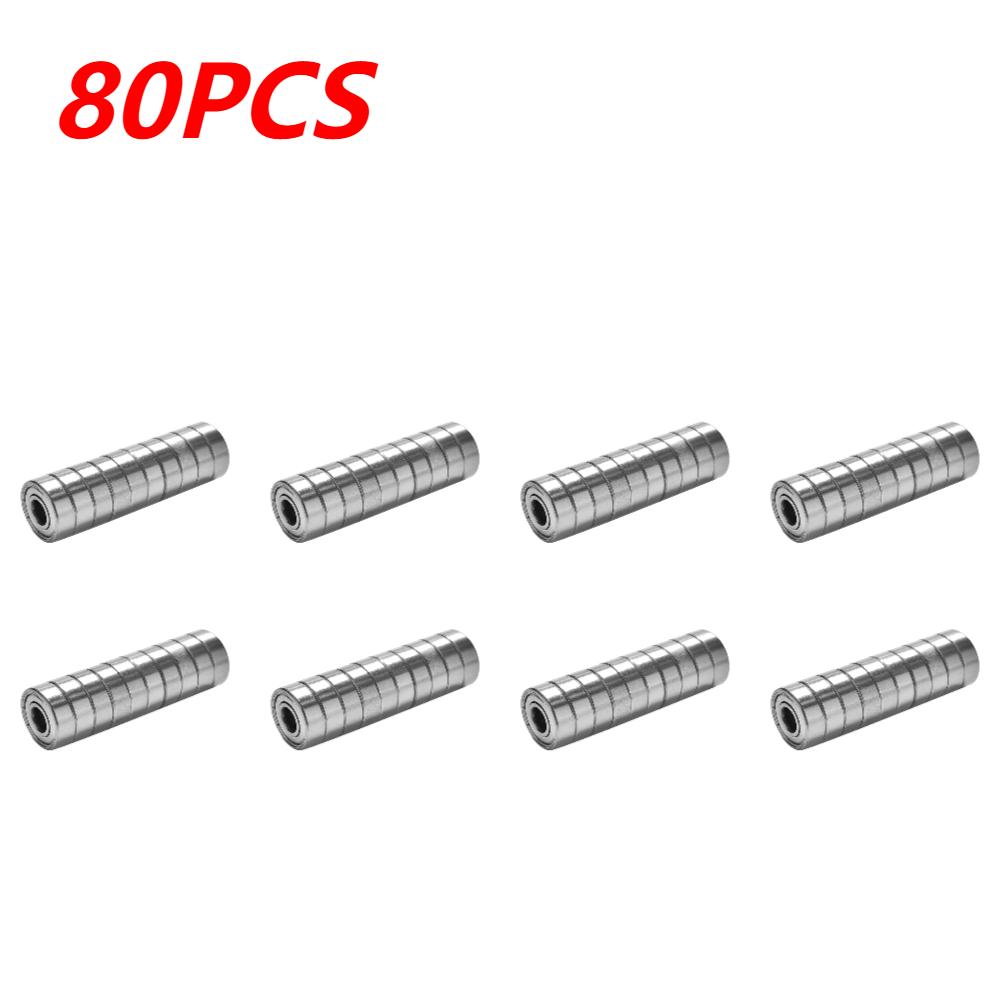 10-100pcs 608ZZ Carbon Steel Deep Groove Ball Bearings for Longboard Skates Roller Skates Frictionless Miniature 608ZZ Bearings