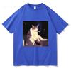Vintage Cigarette Kitten Funny Smoking Cat Meme Stupid Brainrot Graphic TShirt Unisex Women Fashion Tshirts Cotton Casual T Shirt
