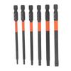 6Pcs Electric Impact Driver Cross Drill Bit Strong Magnetic Black 14in Hex Shank Screwdriver Bit
