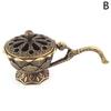 Lotus Flower Incense Burner With Handle Retro Lotus Hollow Out Incense Stick Burner Small Metal Craft Home Decor