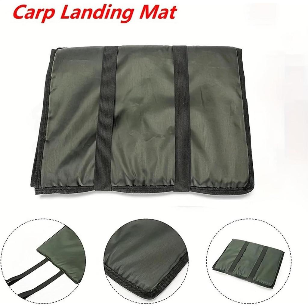 3-Voudige Landingsmat Karpervissen Onthaakmat Visbescherming Onthaakmat Draagbare Visuitrusting Accessoires 80x35CM