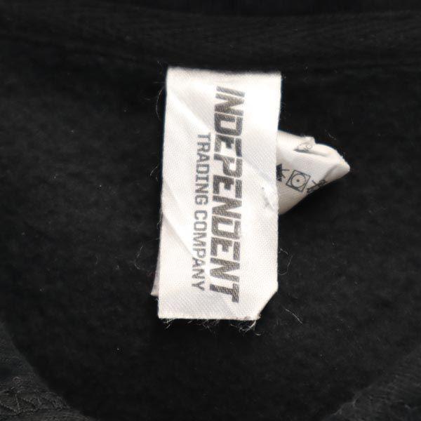 Independent Print Long Sleeve Sweatshirts M Black Brushed Back Pullover Men's Used