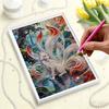 DIY Nine-tailed Fox Leader Pearl Art Painting for Adults/Beginners Gift Home Decor Pearl Gem Paintings Picture Arts Craft 30x40cm Without Frame