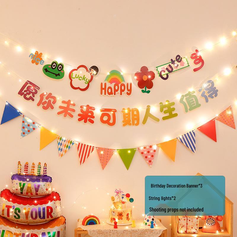 First Birthday Pom-Pom Bunting & Photo Banner for Boys and Girls