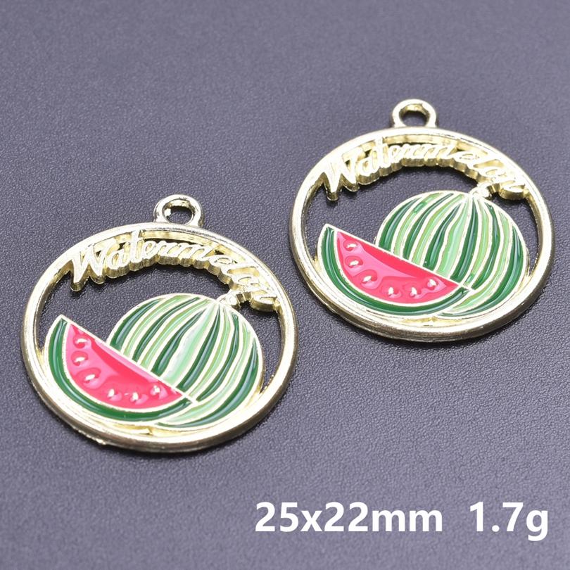 20 Stück Lebensmittel-Accessoires Rote Erdbeere Kirsche Emaille-Anhänger Für Schmuckherstellung Großhandel Frucht Banane Avocado Anhänger Anhänger-Zubehör