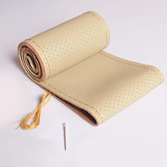 Leather Auto Steering Soft Anti-slip Wheel Cover Protect Car Sleeve