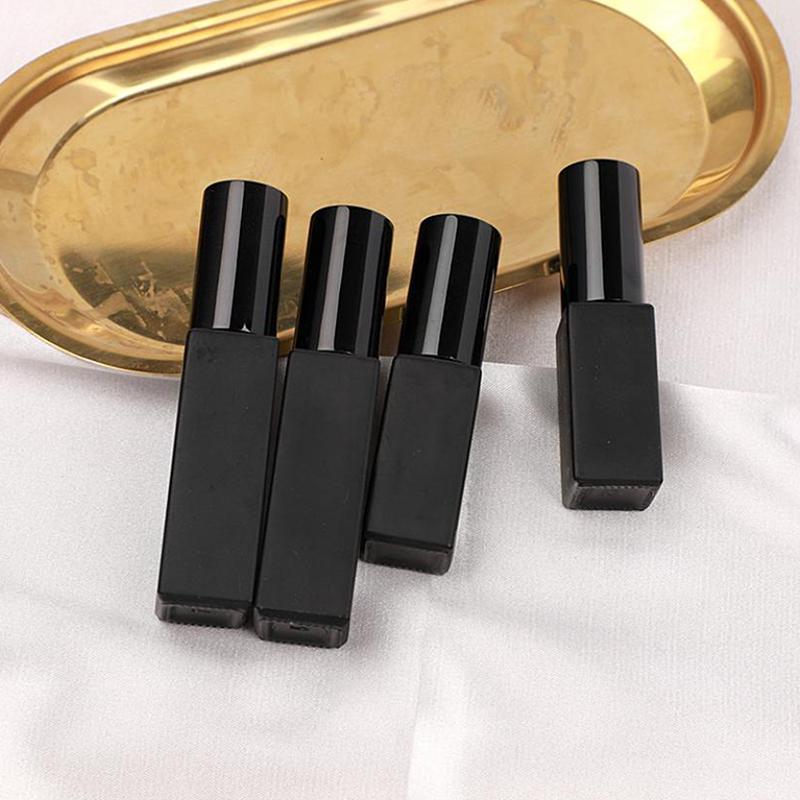 Portable Perfume Bottle Black Mini Cosmetic Container Sample Atomizer Glass Empty Refillable Bottle For Traveling