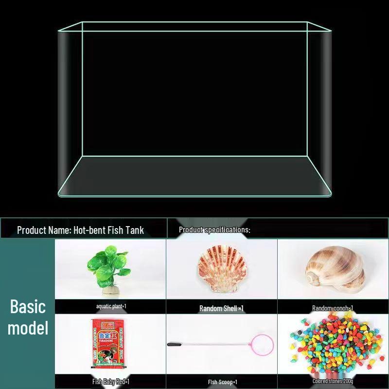 Ultra White Gold Crystal Fish Tank for Living Room, Office, Hotel Lobby - Ornamental Large Display