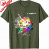 Unisex s Summer Fashion Short Sleeve Tee Orange Black Dynamic Splatter Art Print Casual Trendy Fashion Comfortable Daily Wear Tops