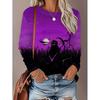 Womens Long Sleeve Crew Neck T-Shirt With 3D Flamingo Print Soft Milk Silk Fabric Loose Fit Casual 2025