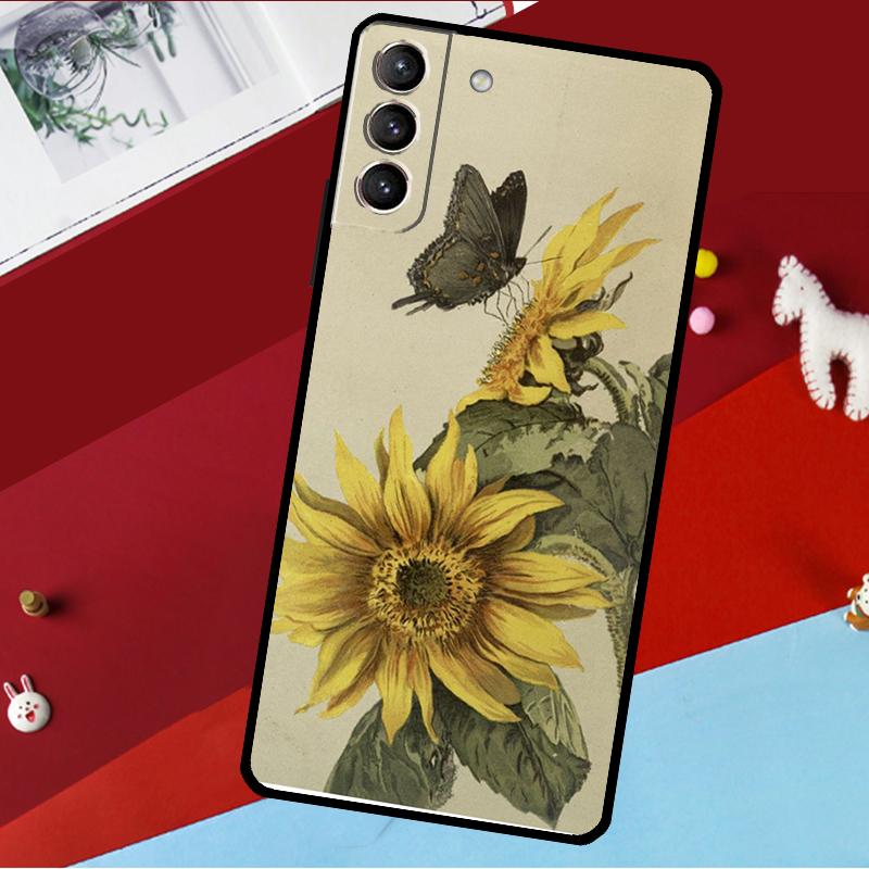 

Beautiful Yellow Sunflower Funda For Samsung Galaxy S26 S25 S23 S22 S20 S24 Ultra S9 S10 Plus S21 FE S25 FE Phone Case Galaxy S21