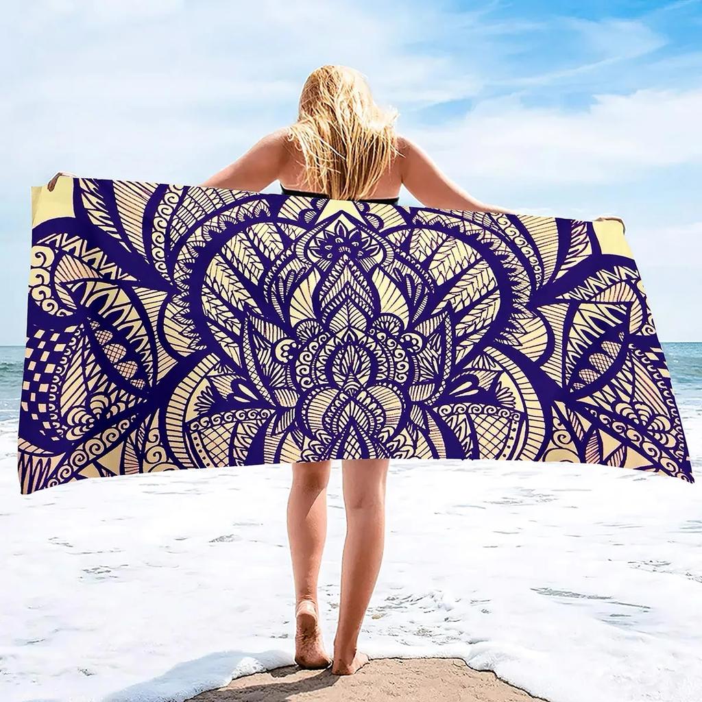 Oversize Beach Towel Clearance Towels, Boho Mandala Cool Travel Pool Towel, Lightweight Sand Free Quick Dry Travel Towels