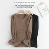 Breastfeeding Tops for Spring and Autumn, Brushed Maternity Postpartum Clothing, Warm Underwear, Postpartum Nursing Pajamas