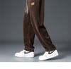 Men's Corduroy Heavyweight Straight-Leg Sweatpants: Trendy Wide-Leg Casual Pants for Spring and Autumn.