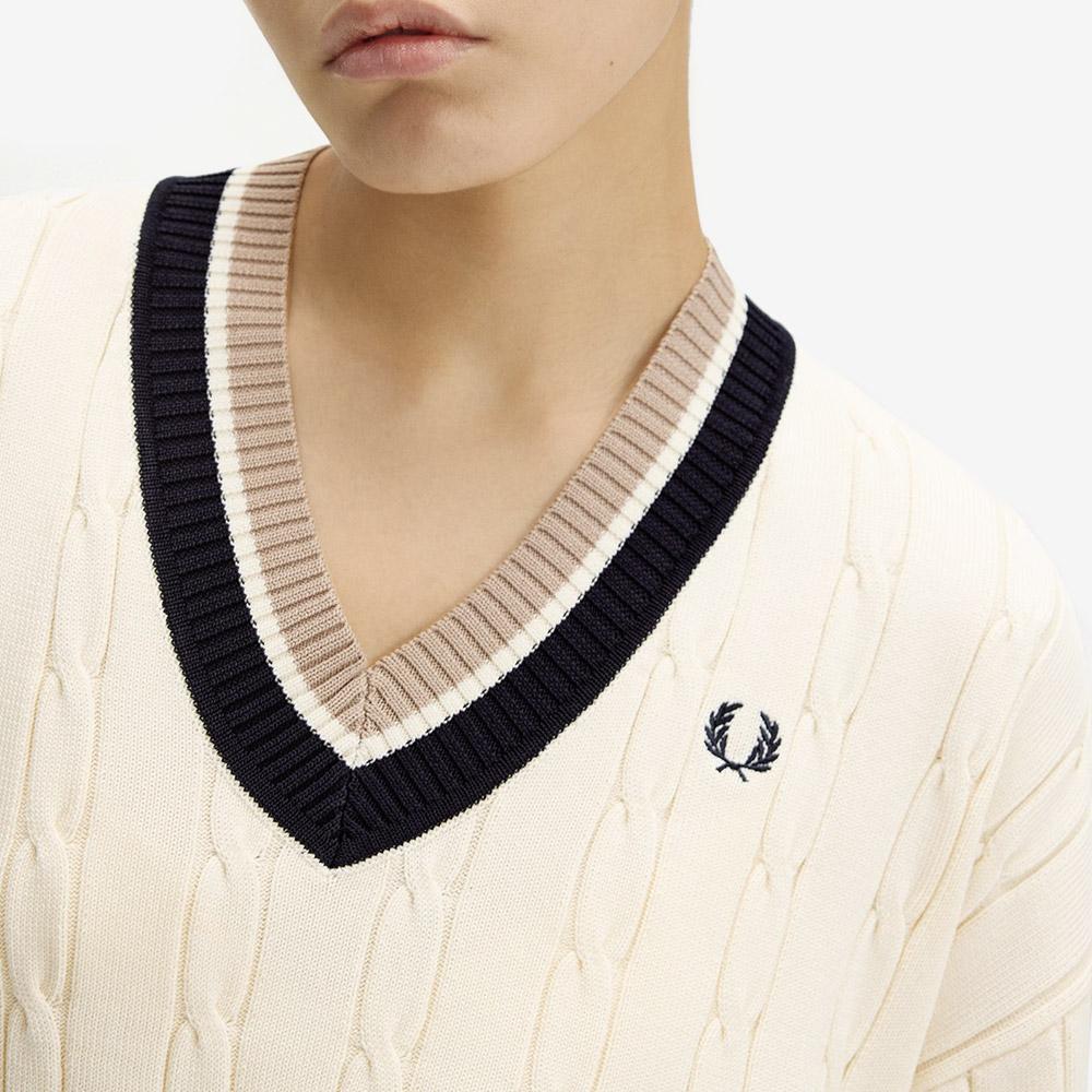 FRED PERRY [Womens] Bold Tip Cable Knit - Ecru Afpf2531102-560