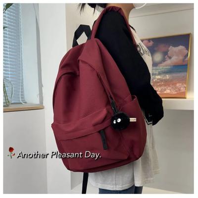 Student Large Capacity Solid Color Backpack, Student Backpack