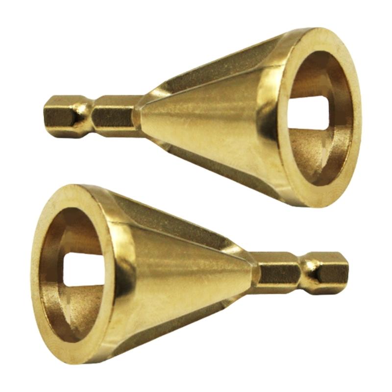 2 Stück Entgratwerkzeug für Außenanfasung Metall Sechskantschaft Trimmbohrer für Metallschraube Schnelles Entfernen von Gratentfernung